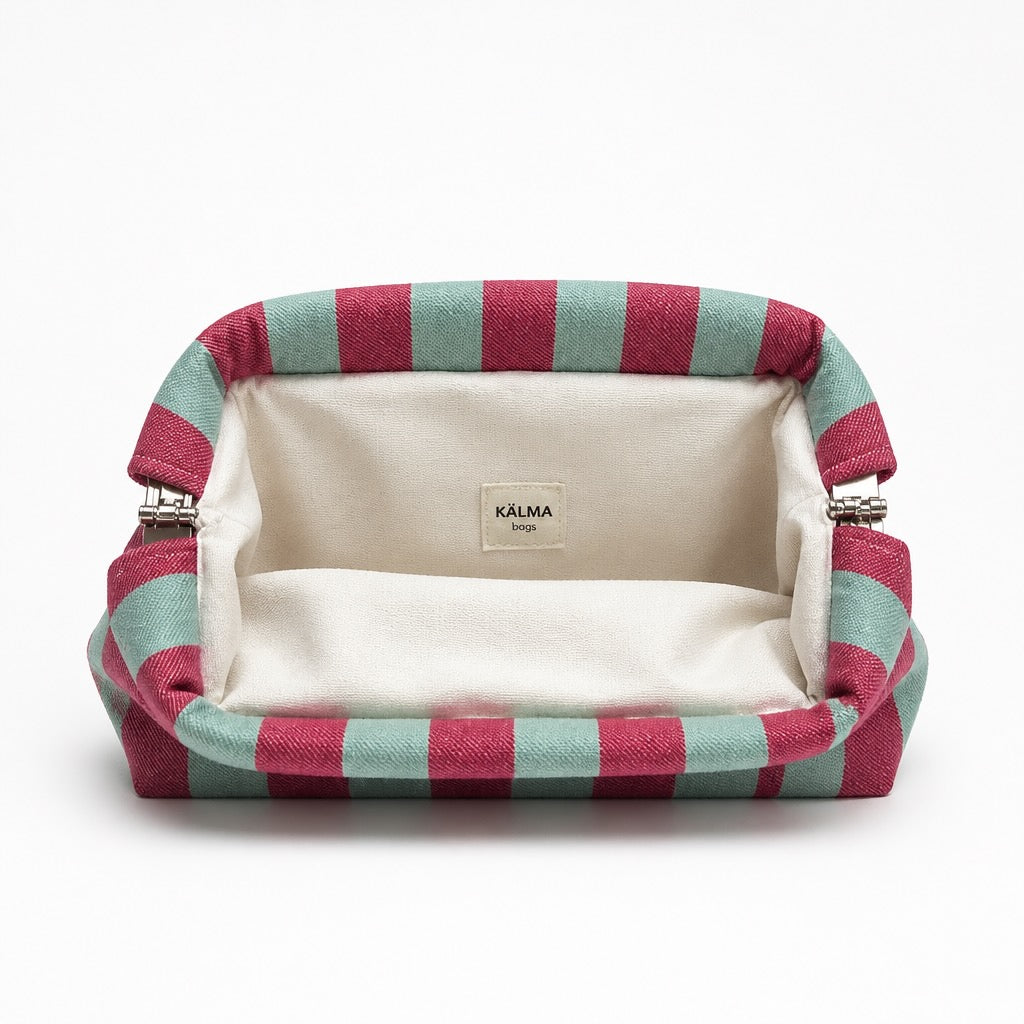 Nara Bag rayas verde/granate