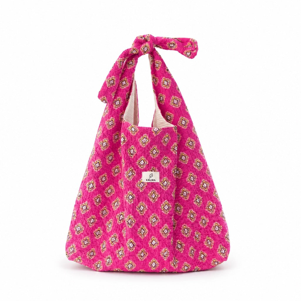 Tote bag  KÄLMA con estampado geométrico y asa anudada